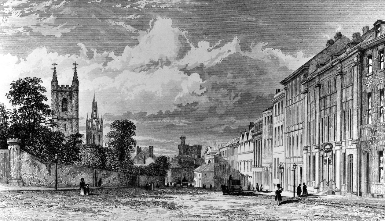 شارع ويست جيت ، نيوكاسل أبون تاين ، منقوش بواسطة ويليام كولارد ، 1842 بواسطة توماس مايلز ريتشاردسون