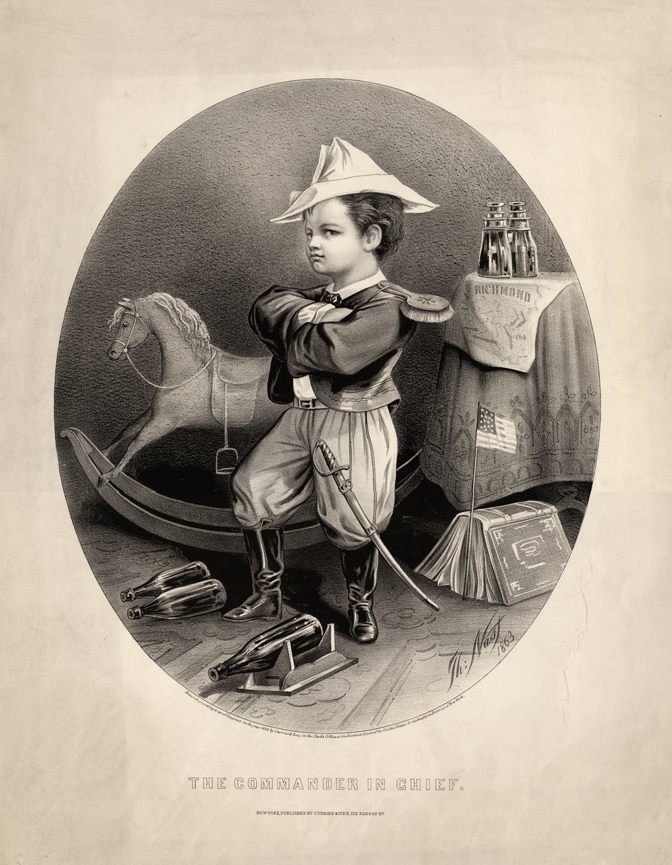 القائد العام للحانة. بواسطة Currier und Ives ، 1863 بواسطة توماس ناست
