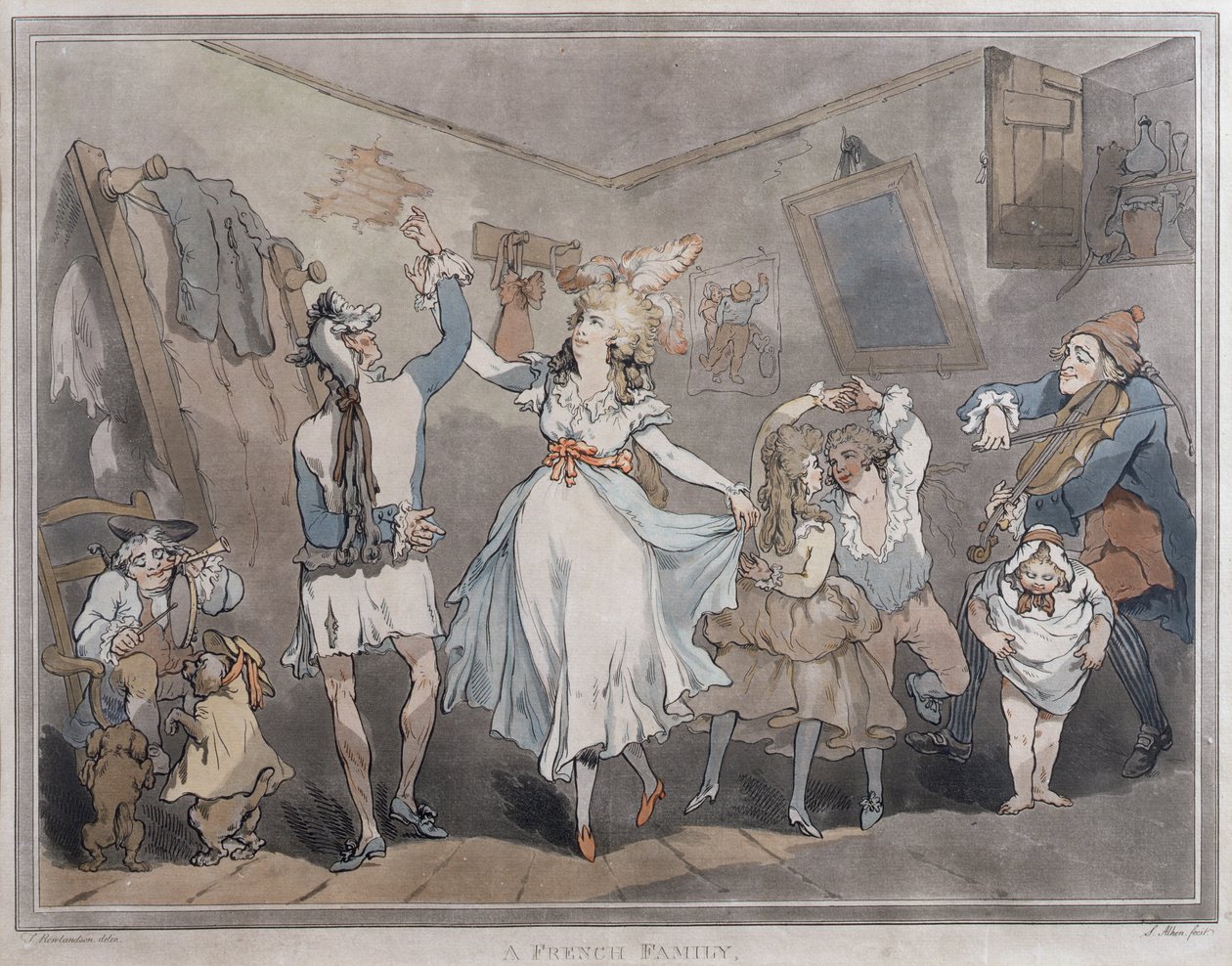 عائلة فرنسية ، نقشها صموئيل ألكين (1756-1823) ، 1785 (زوج 84561) بواسطة توماس رولاندسون