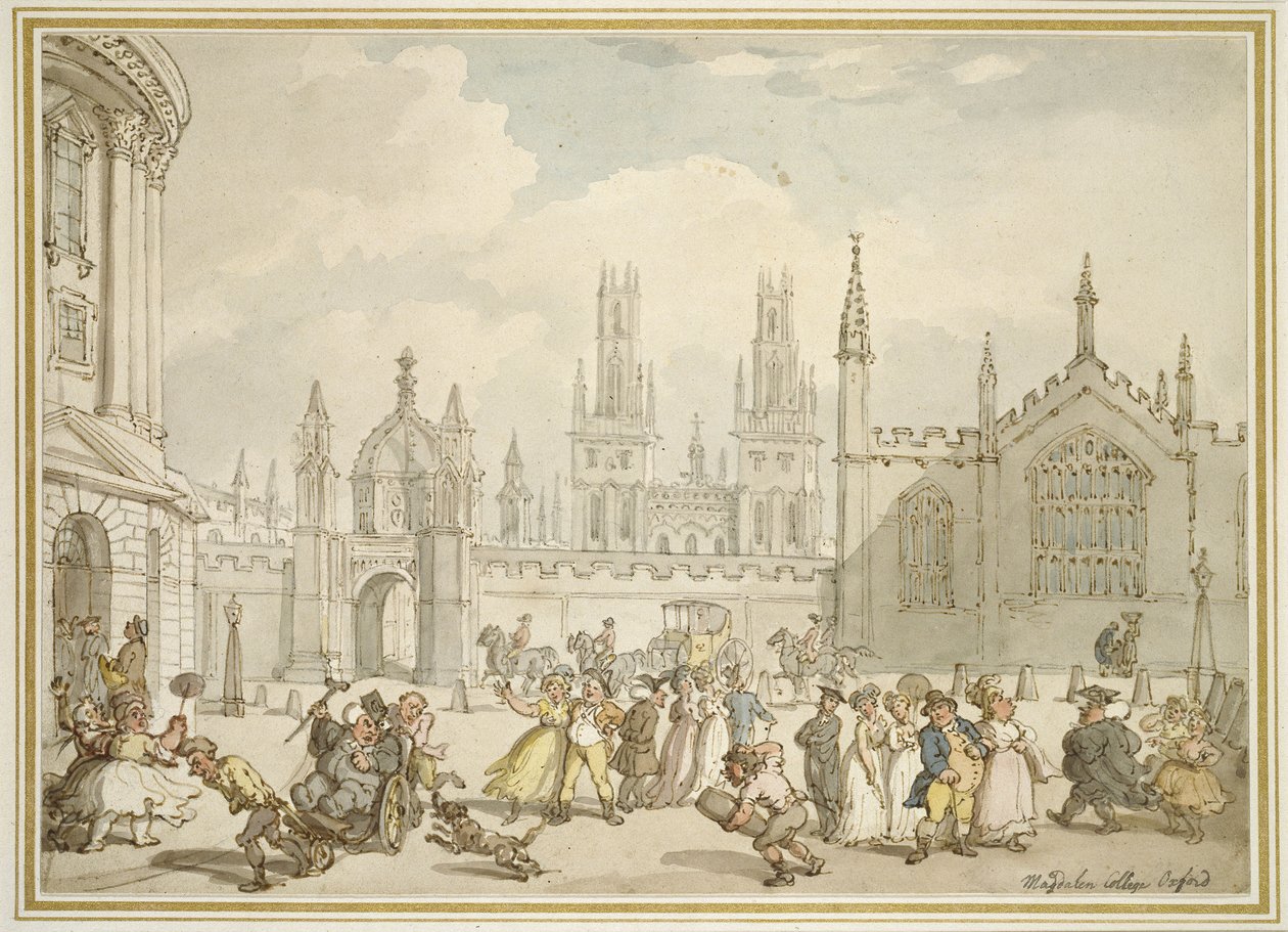 All Souls College ، أكسفورد أو ساحة رادكليف ، أكسفورد ، القرن التاسع عشر بواسطة توماس رولاندسون