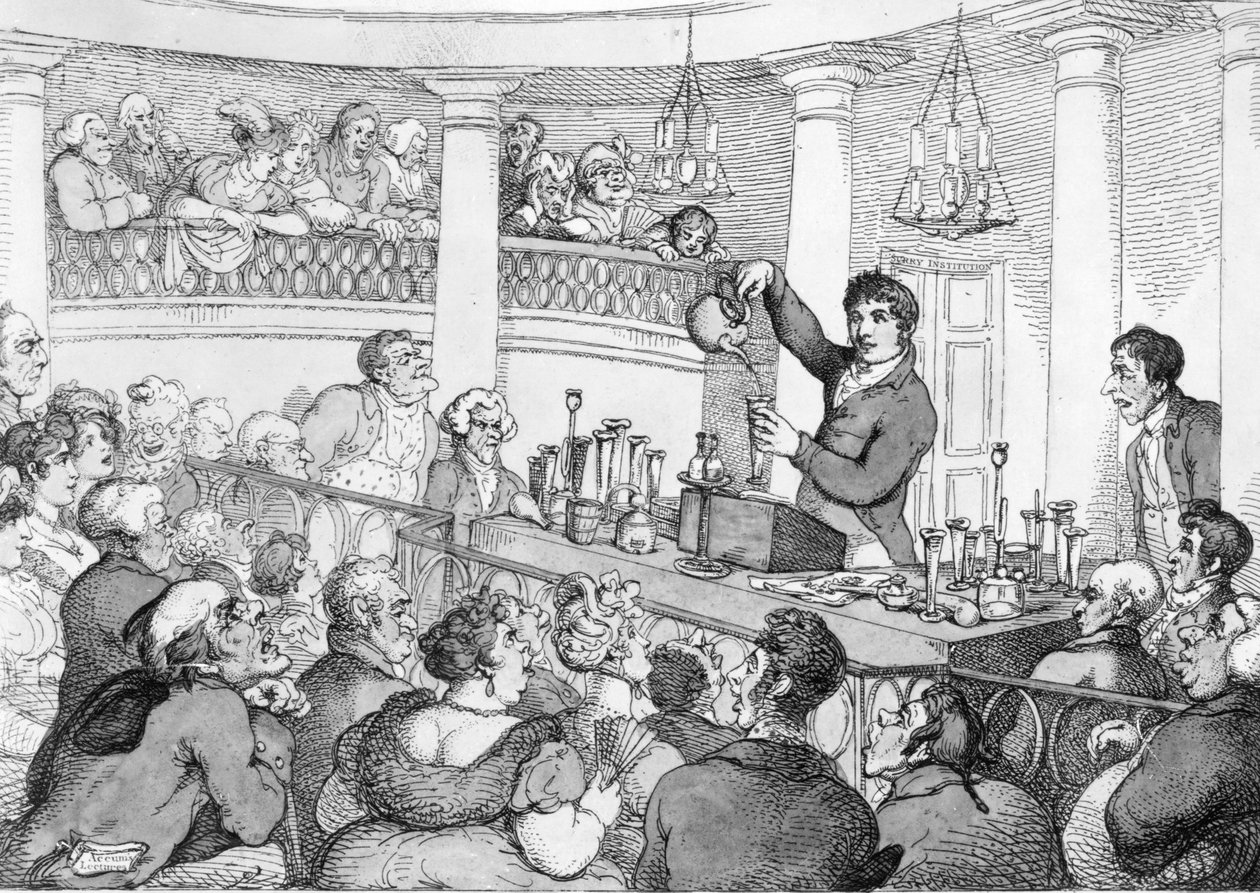 محاضرات كيميائية ، ج 1809 بواسطة توماس رولاندسون