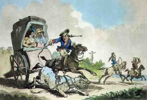 السفر الفرنسي ، أو المرحلة الأولى من كاليه ، مائية بواسطة فرانسيس جوكس (1747-1812) ، حانة. بواسطة T. Smith ، 1785 (النقش الملون مع aquatint) (زوج 125733) بواسطة توماس رولاندسون