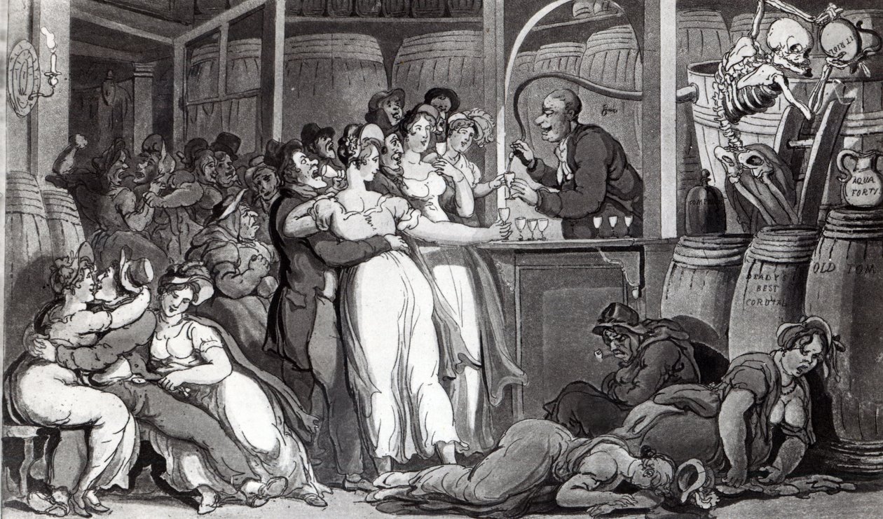 رسم توضيحي من "رقصة الموت الإنجليزية" بقلم ويليام كومب ، 1815 (أكواتنت) بواسطة توماس رولاندسون