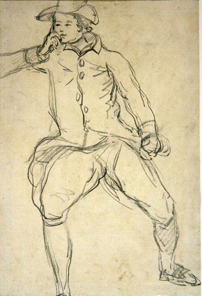 رسم تخطيطي لرجل (قلم وحبر وقلم رصاص ومرحاض على ورق مثبت على جبل) (مقابل 238963) بواسطة توماس رولاندسون