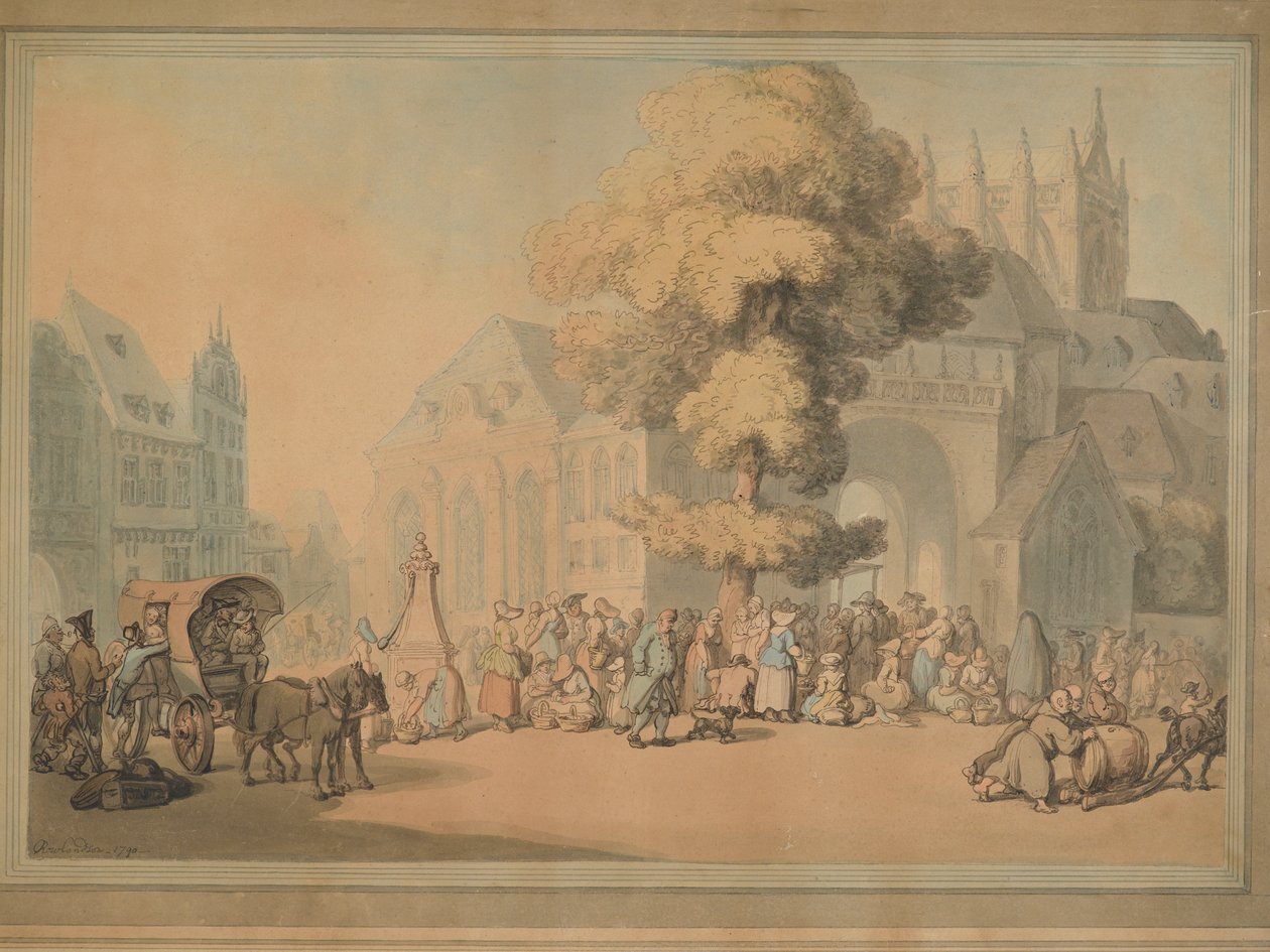 السوق ، 1790 (مرحاض) بواسطة توماس رولاندسون