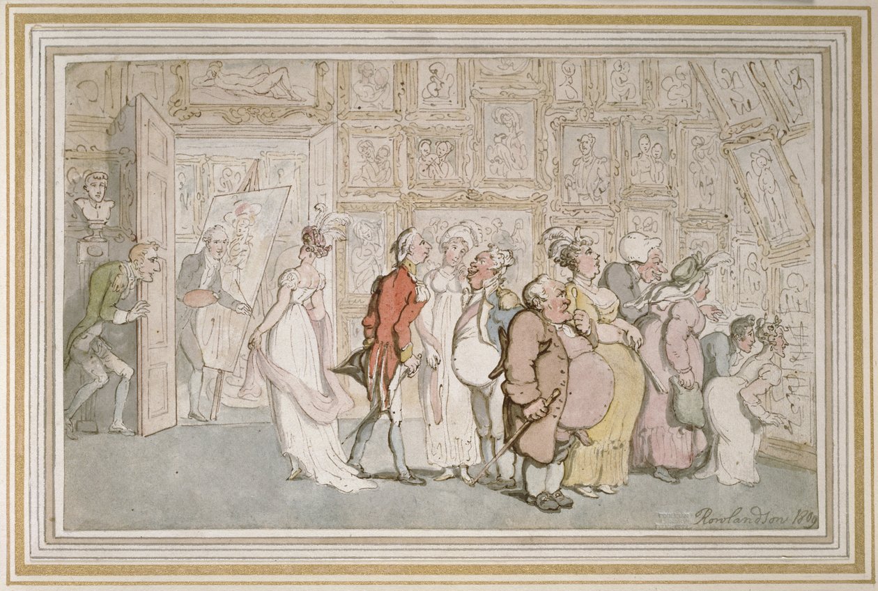 غرفة Ante-Painter&39;s Ante ، 1809 (قلم وحبر بني وألوان مائية على مؤشرات الجرافيت) بواسطة توماس رولاندسون