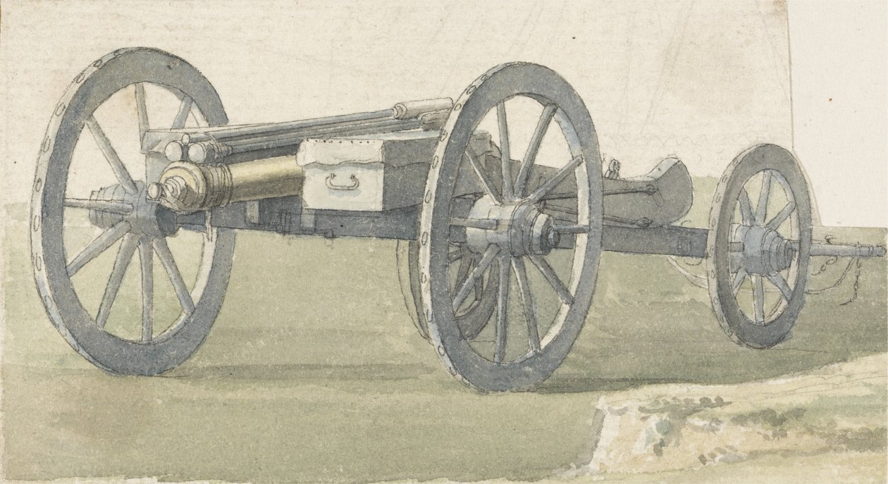 بندقية ، c.1747 (قلم وحبر مع مرحاض على ورق) بواسطة توماس ساندبي