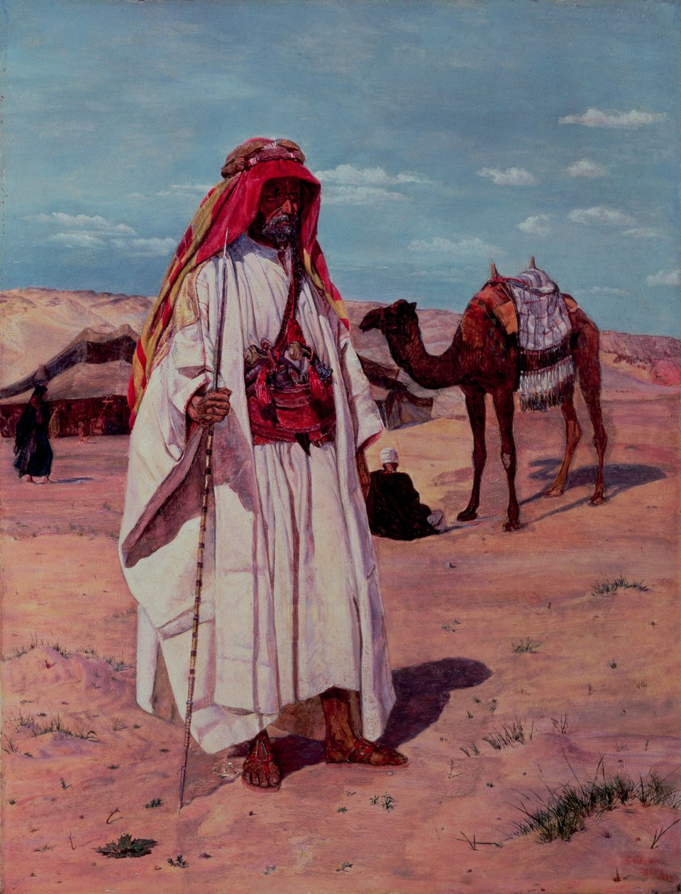 السير ريتشارد بورتون (1821-1890) في الزي العربي ، 1854 بواسطة توماس سيدون