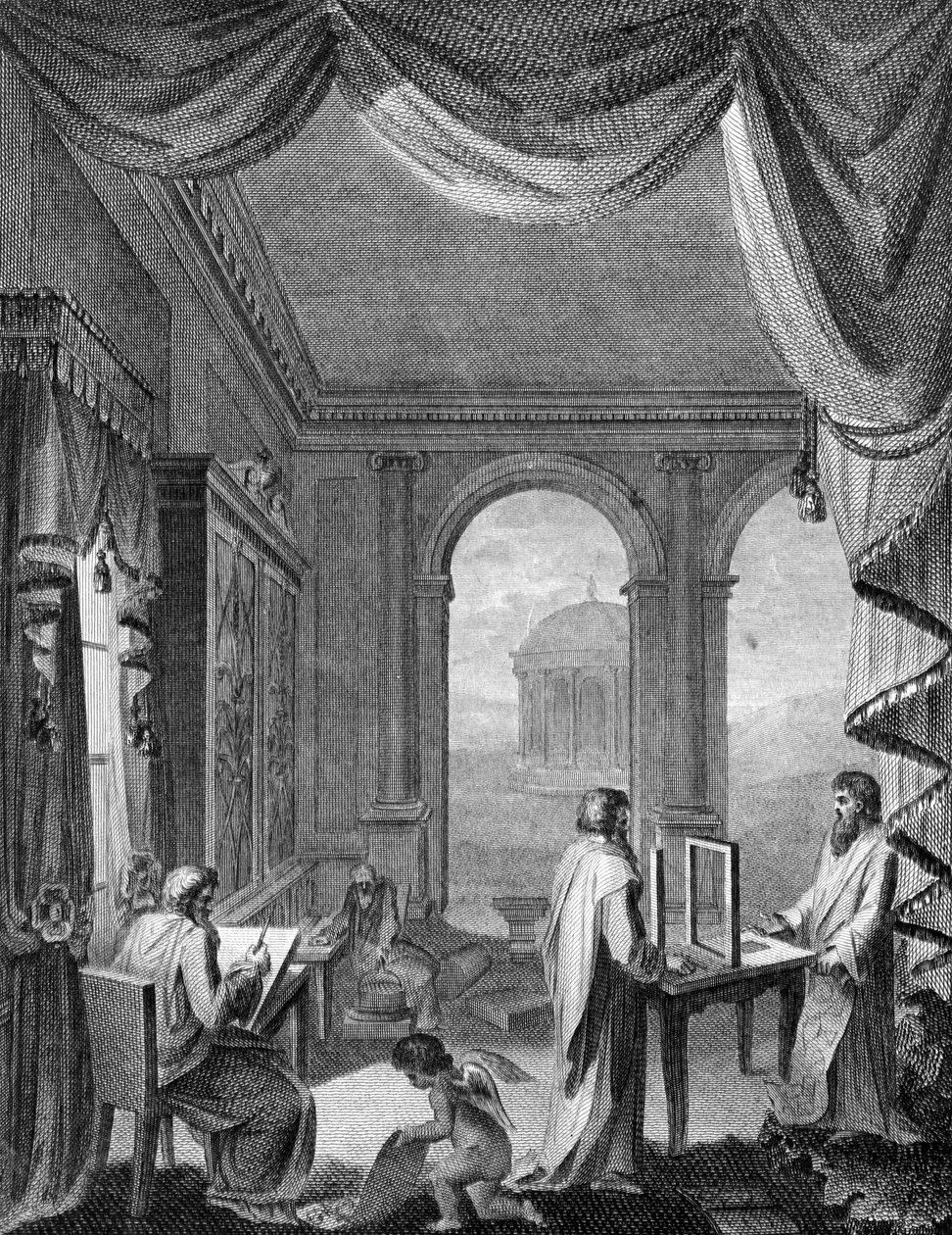 نُشرت في الواجهة الأمامية لـ &39;The Cabinet-Maker and Upholsterer&39;s Drawing-Book&39; بواسطة Thomas Sheraton ، 1793 بواسطة توماس شيراتون