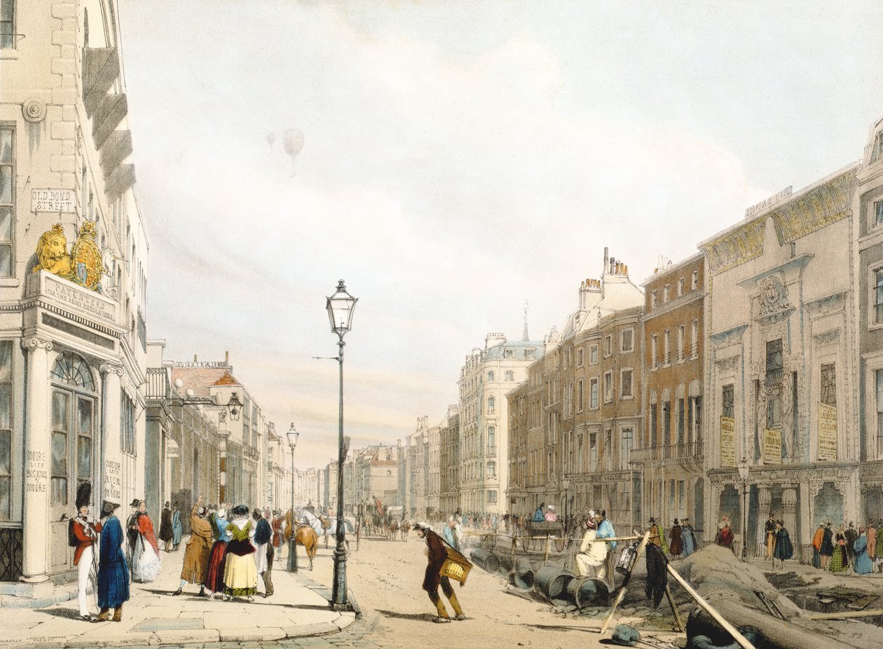 بيكاديللي ، النظر نحو المدينة ، من "لندن كما هي" ، محفورة وحانة. للفنان ، 1842 بواسطة توماس شوتر بويز