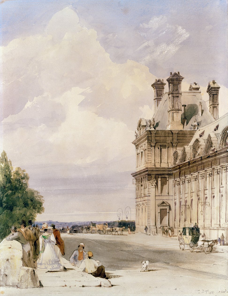 منظر بالقرب من Pont Royal ، مع Pavillon de Flore ، Tuileries بواسطة توماس شوتر بويز