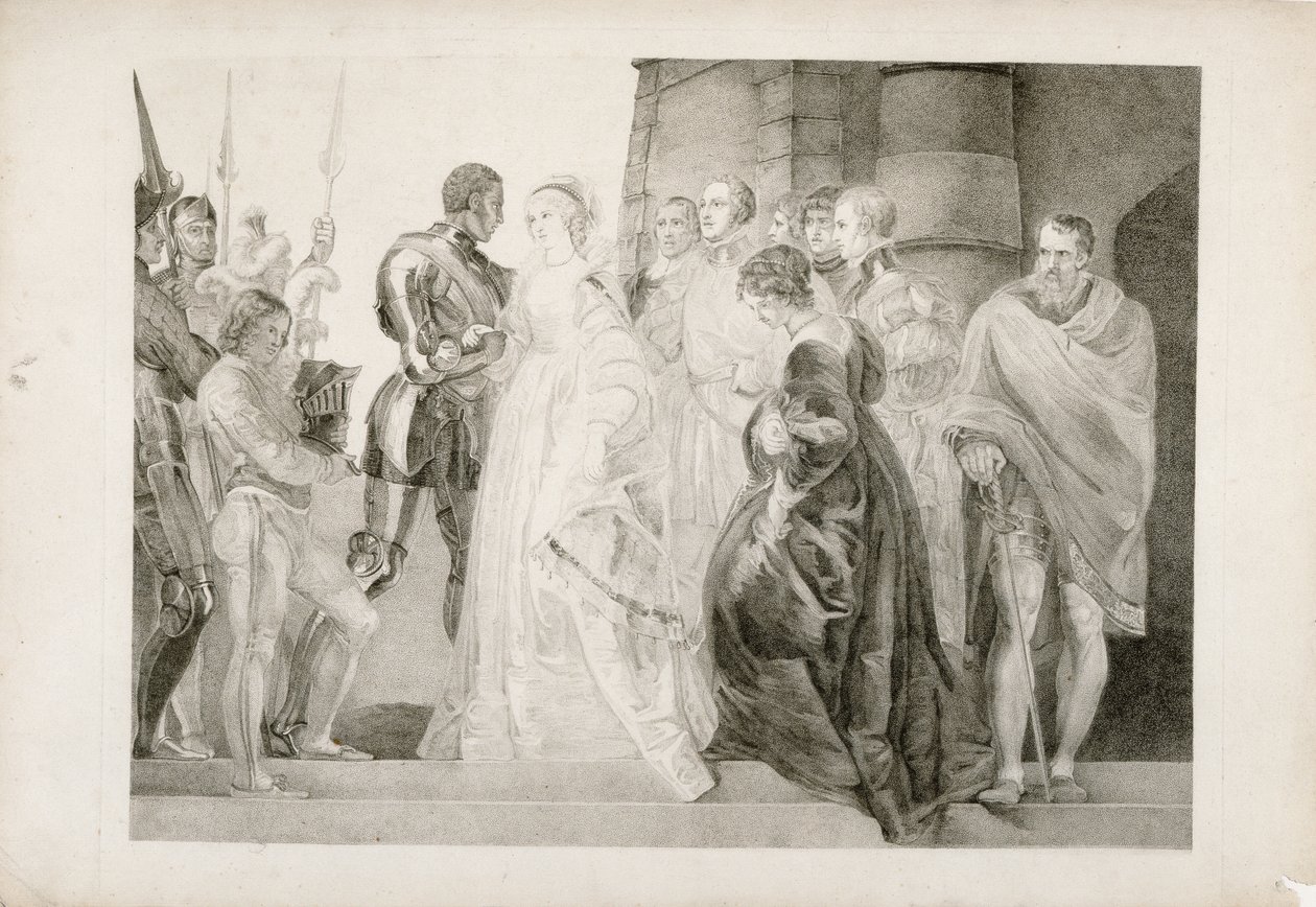 عطيل ، القانون الثاني ، المشهد الأول ، محفور من قبل توماس رايدر (1746-1810) 1803 بواسطة توماس ستوثارد