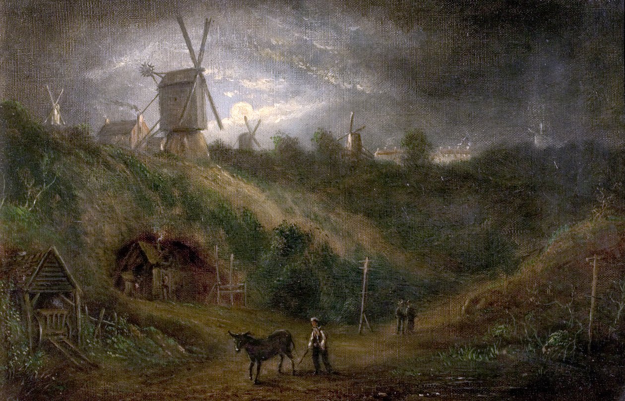 The Ropewalk القديم ، قدم جالوز هيل ، غابة نوتنغهام ، 1848 بواسطة توماس ستورج مور