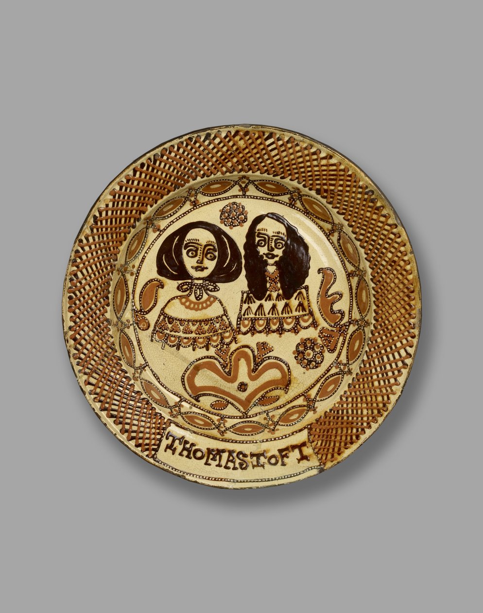 صحن توفت ، ستافوردشاير زلة ، c.1670 (الفخار المطلي) بواسطة توماس توفت