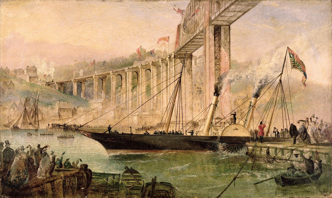 افتتاح جسر السلطاش من قبل الأمير ألبرت ، 2 مايو 1859 ، c.1859 بواسطة توماس فالنتين روبينز