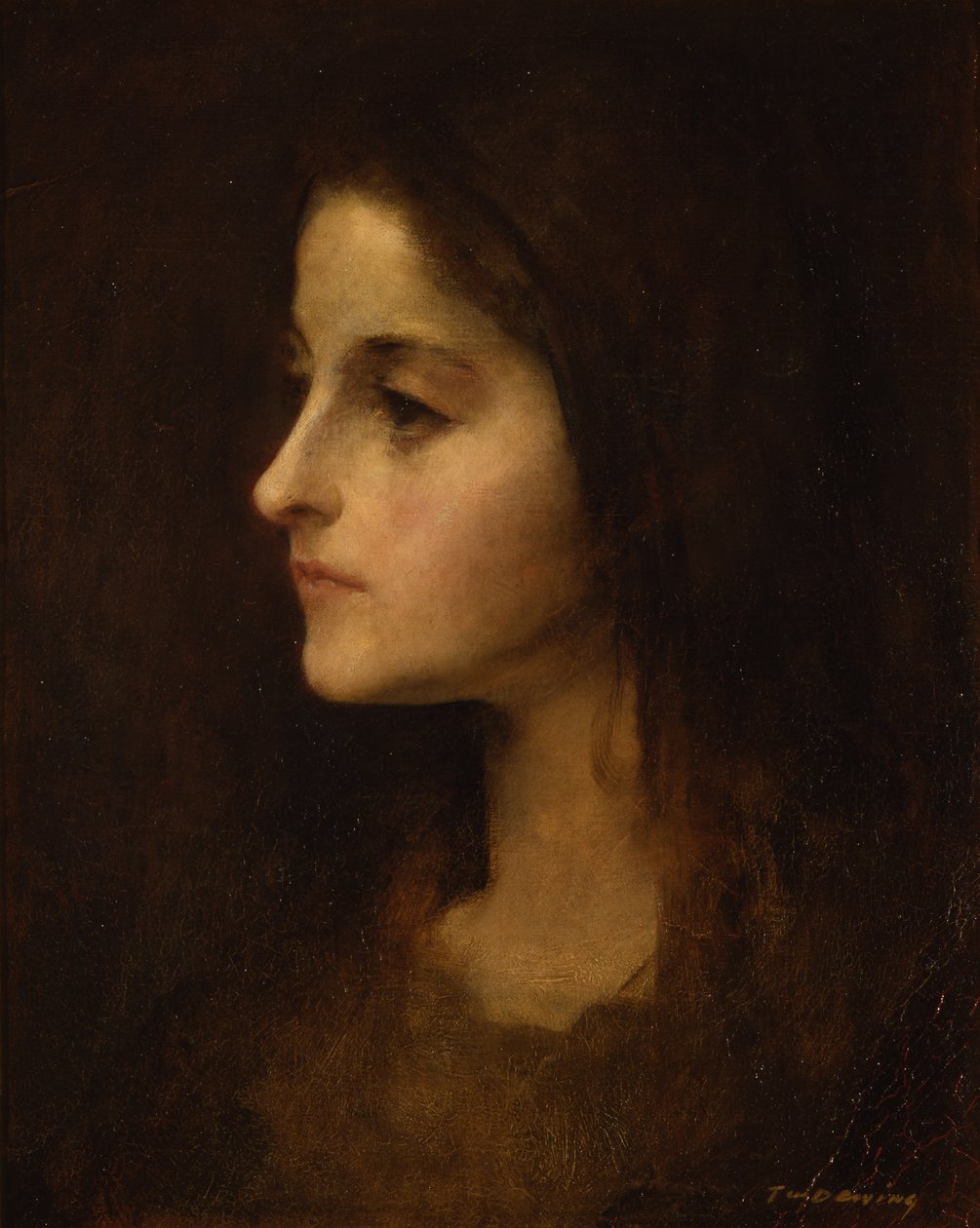 صورة لفتاة صغيرة ، ج .1890 بواسطة توماس ويلمر ديوينج