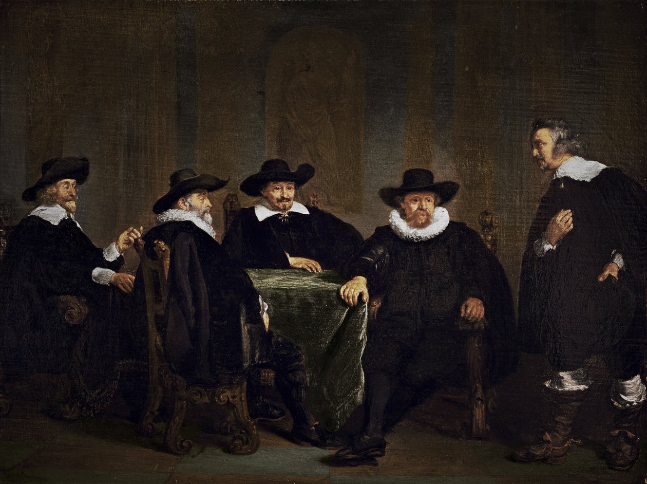 تعلم برجمان ماسترز الأربعة في أمستردام وصول ماريا دي ميديشي في 1 سبتمبر 1638 ، 1638 بواسطة توماس دي كيسير