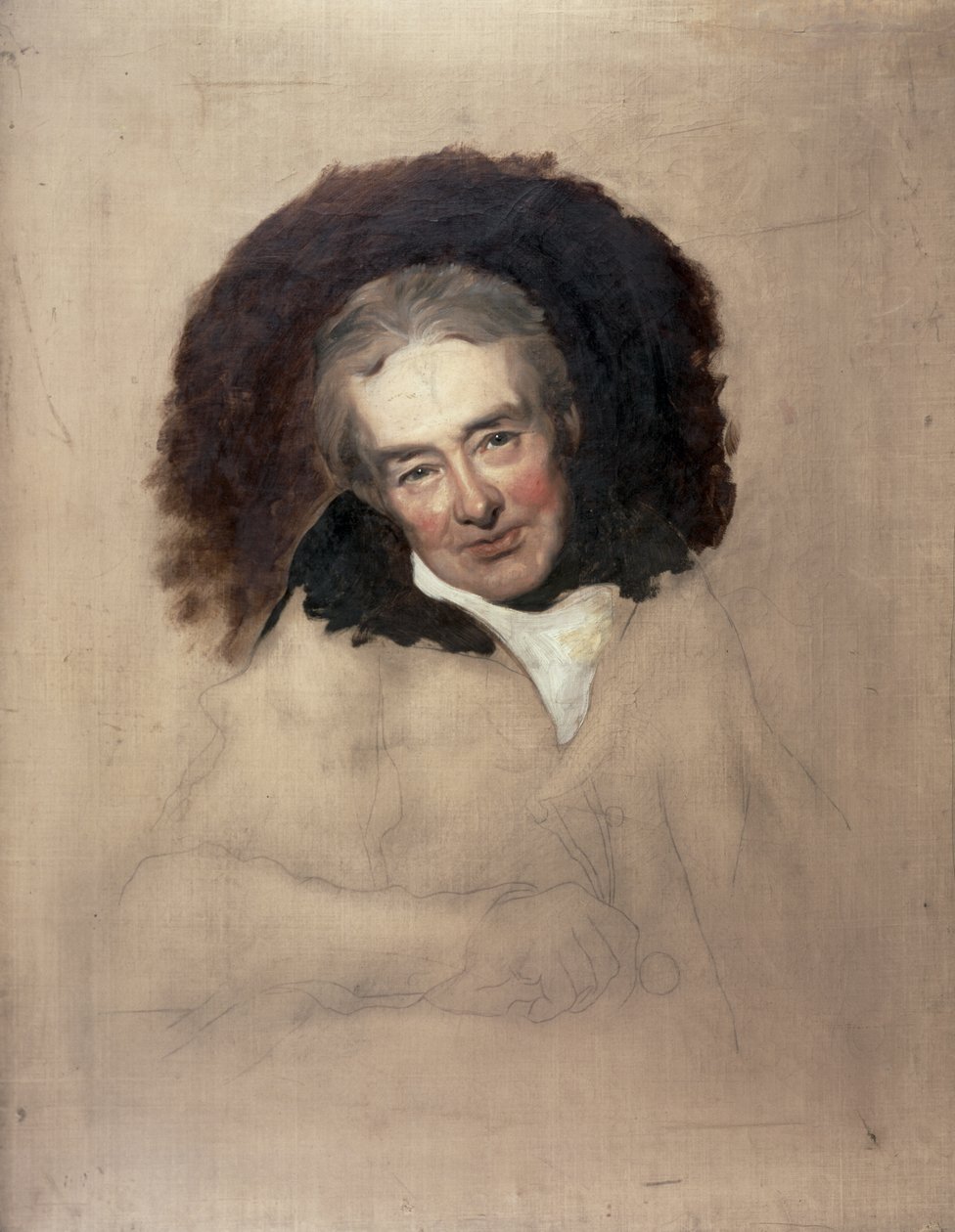 صورة ويليام ويلبرفورس (1759-1833) لجورج ريتشموند (1809-96) (زيت على قماش) (انظر 15222) بواسطة توماس (بعد) لورانس