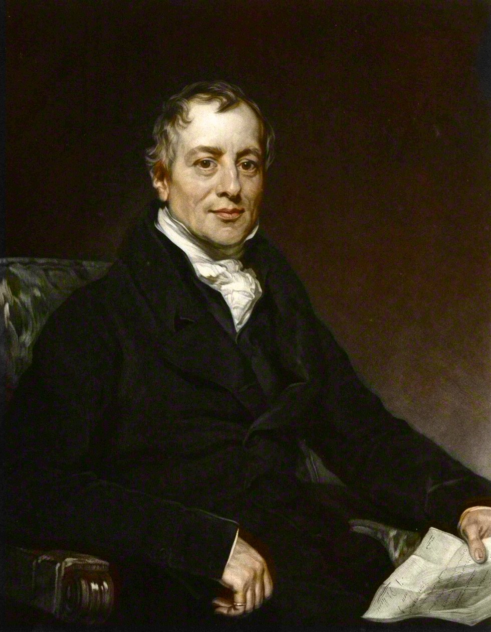 صورة لديفيد ريكاردو - نقش على اسم توماس فيليبس - ديفيد ريكاردو (1772-1823) ، اقتصادي بريطاني بواسطة توماس (بعد) فيليبس