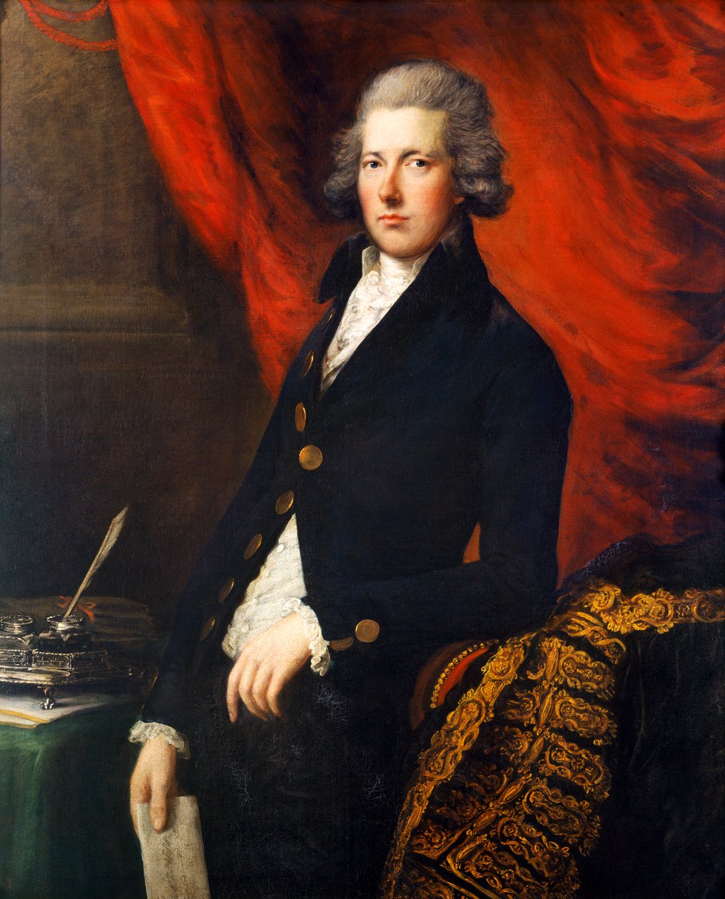 وليام بيت الأصغر ، 1788 (زيت على قماش) بواسطة توماس (Attr. To) Gainsborough