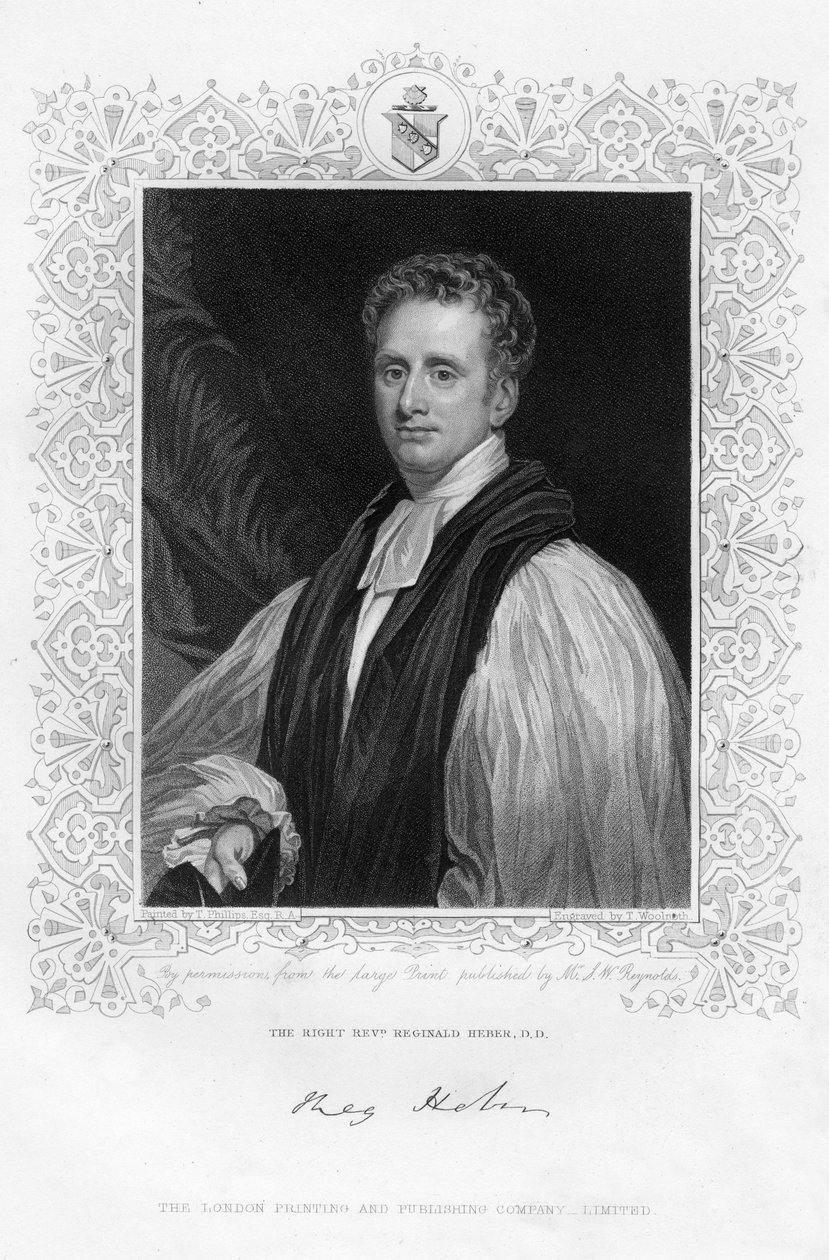 Reginald Heber 1783-1826 ، أسقف كالكوتا ، القرن التاسع عشر. بواسطة توماس أ. وولنوث