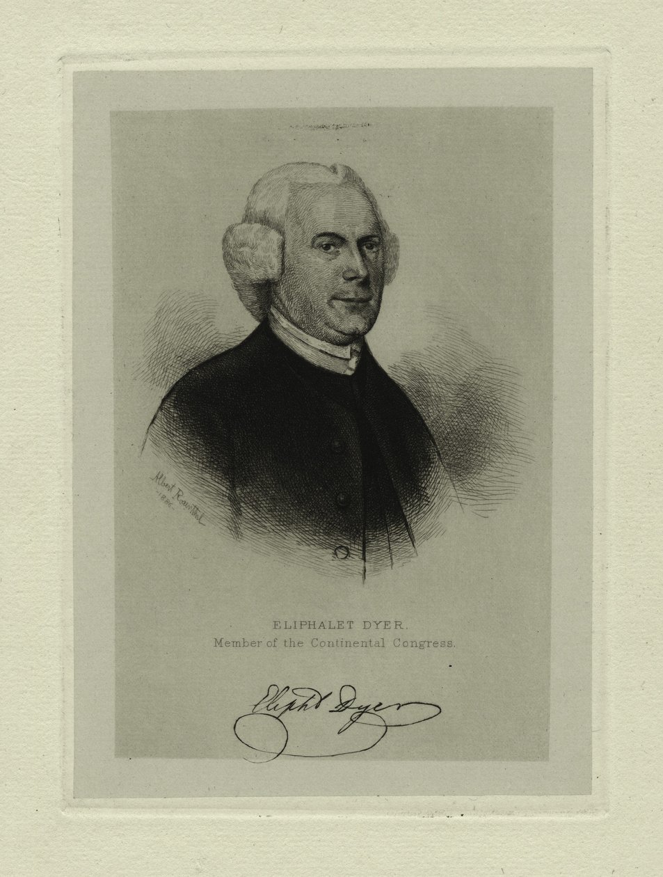Eliphalet Dyer (حفر) بواسطة توماس أديس (بعد) Emmet