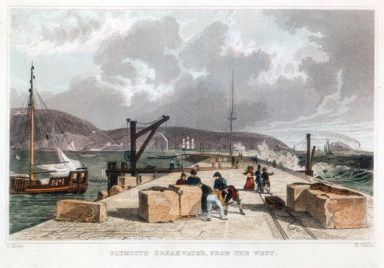 حاجز بليموث من الغرب ، 1829 بواسطة توماس ألوم