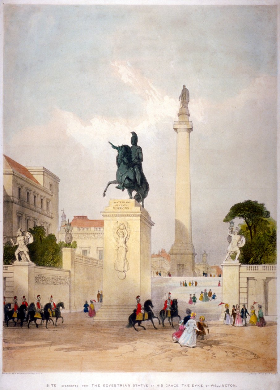المركز التجاري وواترلو بليس ، وستمنستر ، لندن ، c1845 بواسطة توماس ألوم