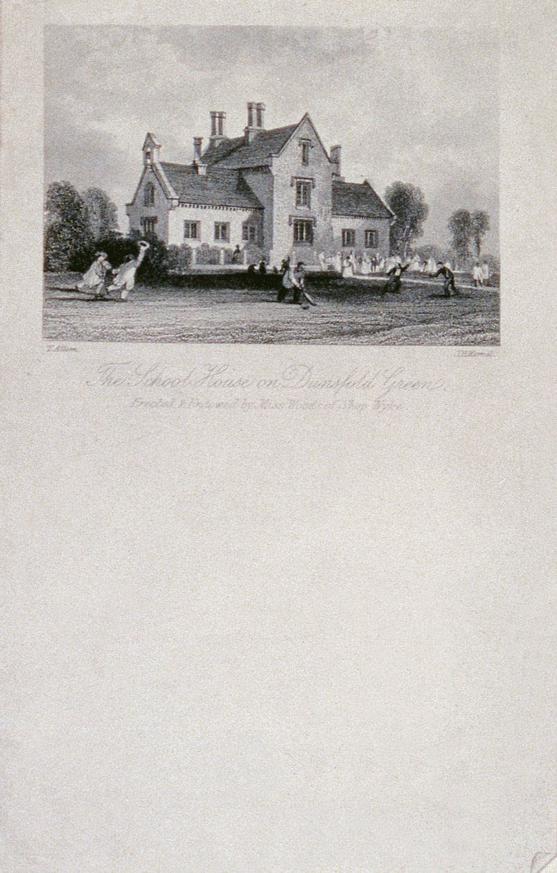 The School House on Dunsfold Green ، Surrey ، 1850 (نقش خط فولاذي) بواسطة توماس ألوم
