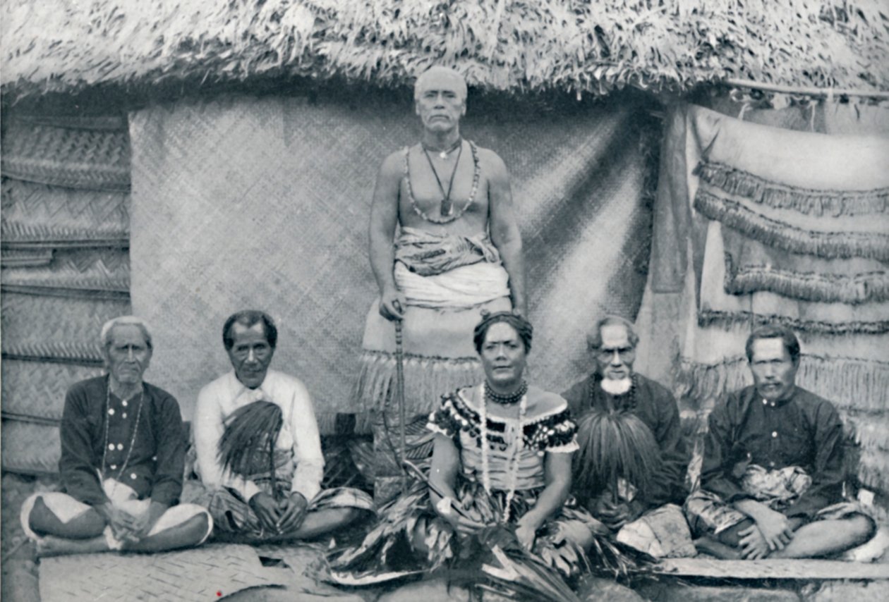 مجموعة من السامويين ، بما في ذلك المتمردين المعروفين ماتافا يوسيفو ، الشخصية الدائمة ، 1902 بواسطة توماس أندرو