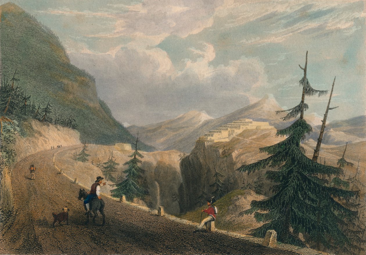 حصن ليسيلون ، بالقرب من برامانتي ، 1827. بواسطة توماس باربر