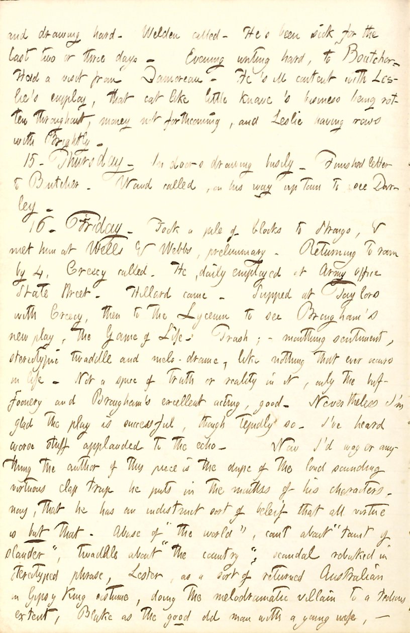 يوميات توماس بتلر جان - المجلد 6 ، الصفحة 218 ، 14-16 ديسمبر 1853 بواسطة توماس بتلر جن