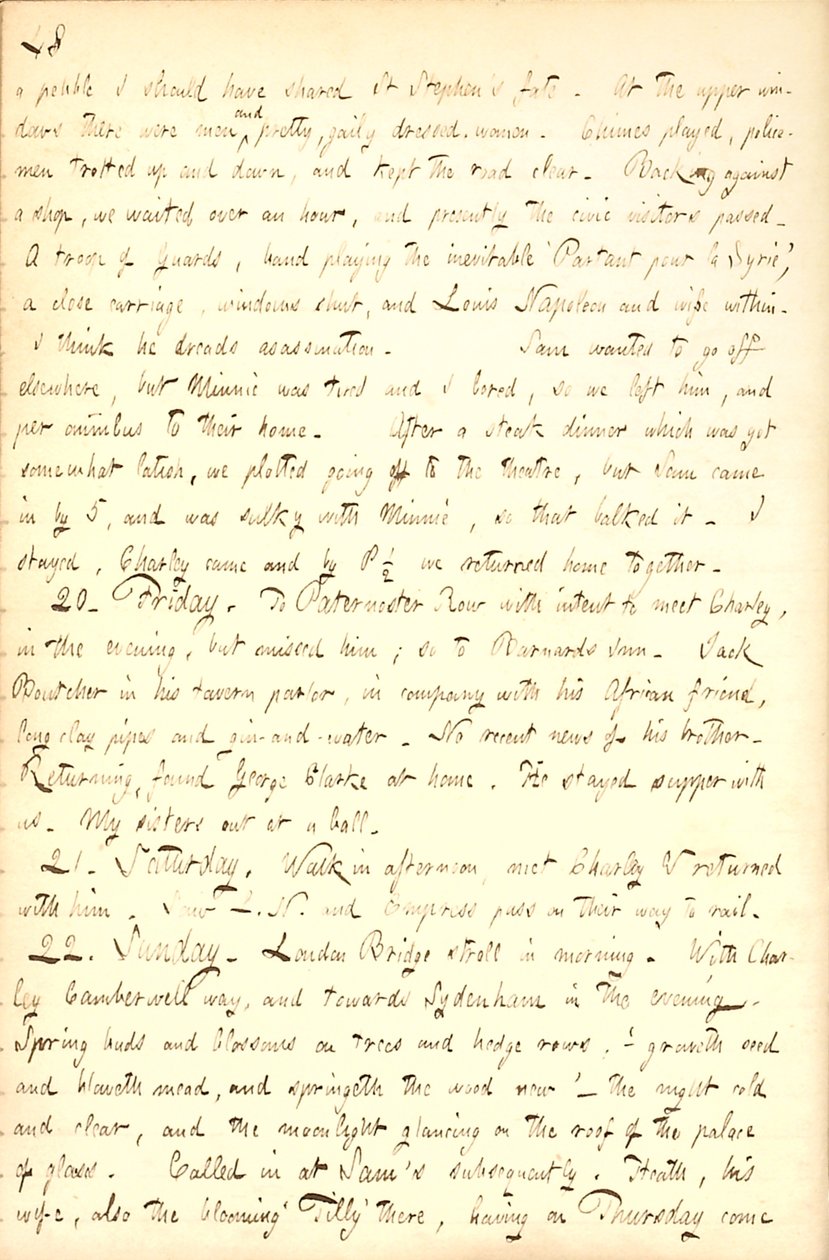 يوميات توماس بتلر جان - المجلد 7 ، الصفحة 54 ، 19-22 أبريل 1855 بواسطة توماس بتلر جن