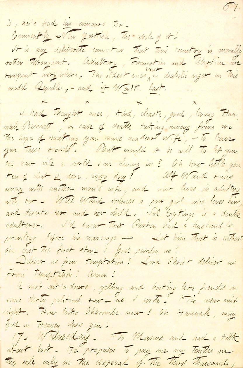 يوميات توماس بتلر جان - المجلد 8 ، الصفحة 68 ، 16-17 سبتمبر 1856 بواسطة توماس بتلر جن