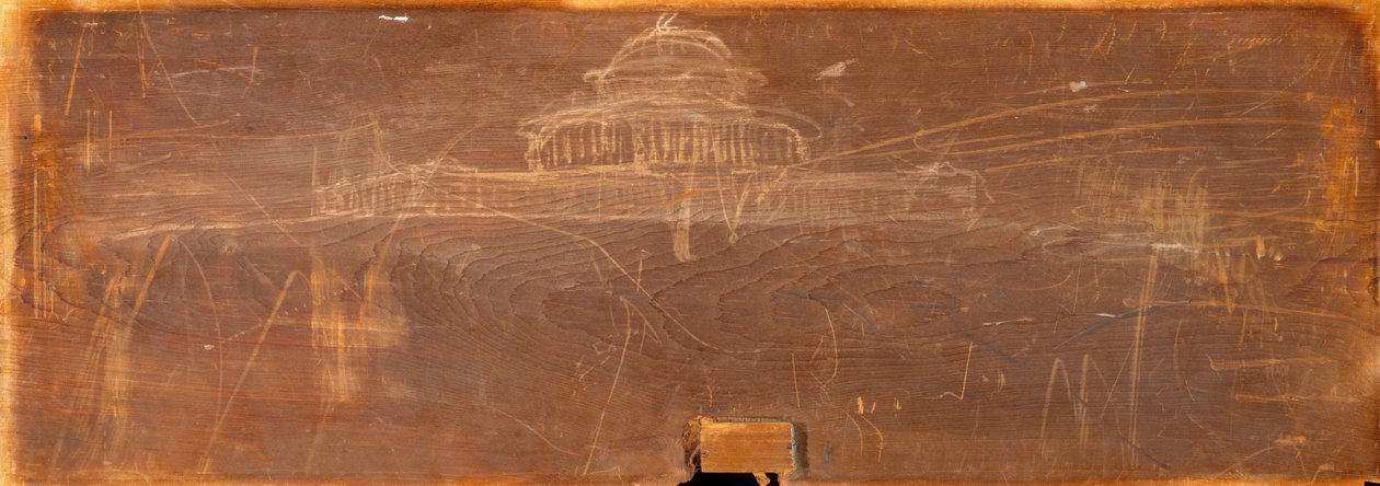 رسم تخطيطي لتصميم مبنى الكابيتول بولاية أوهايو ، ج. 1838. بواسطة توماس كول