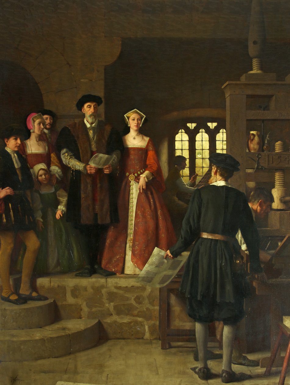 The Setting-up of the First Printing Press in Bristol بواسطة توماس كوبر جوتش