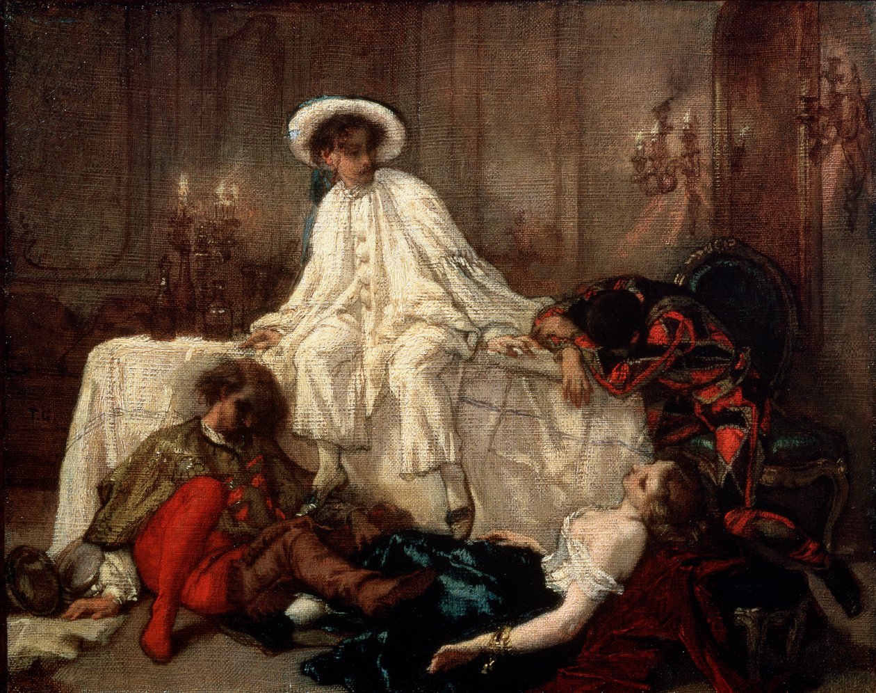 بعد حفلة تنكرية ، 1850s. بواسطة توماس كوتور