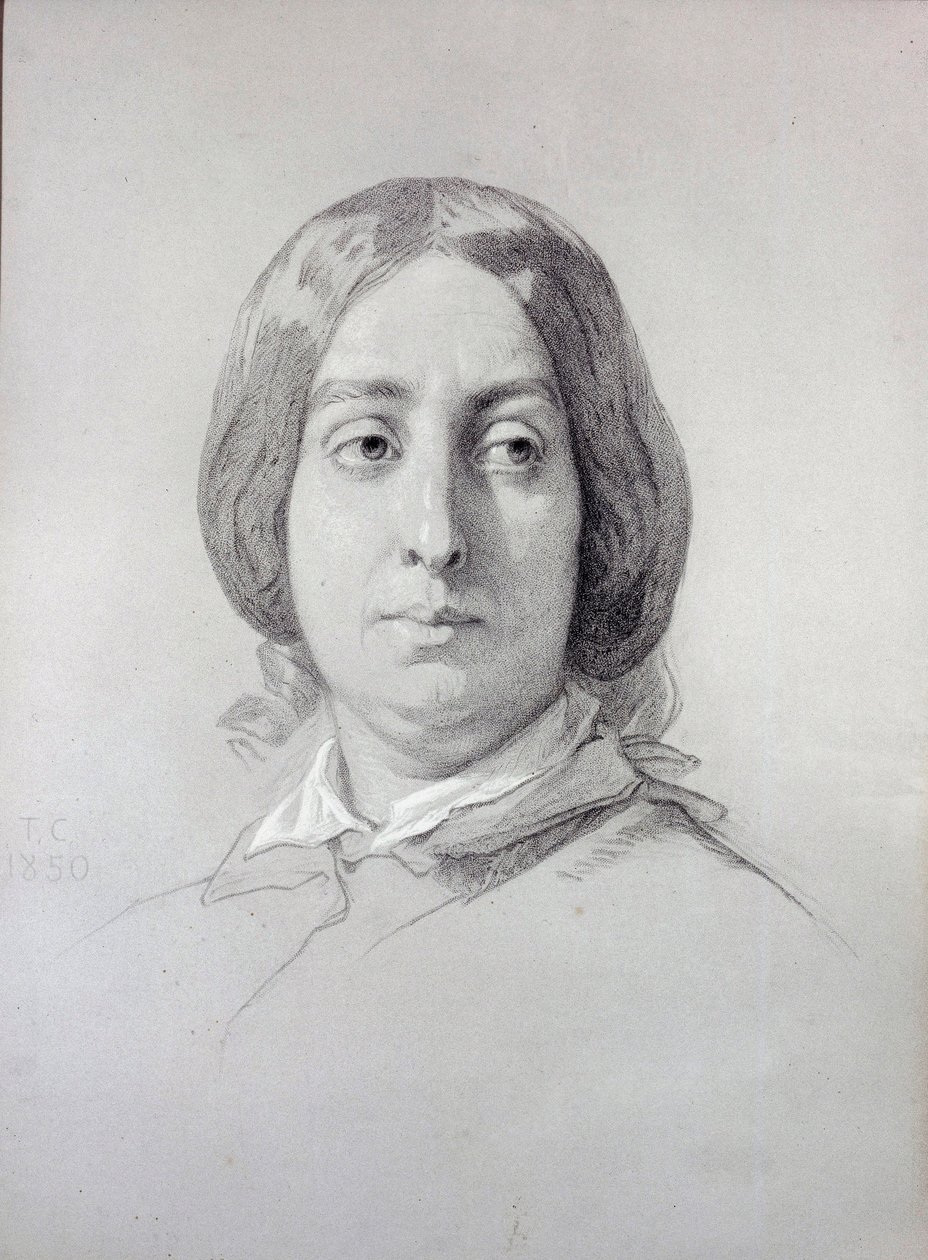 صورة للمرأة ذات الآداب جورج ساند (1804-1876) أورور دوبين ، بارون دوديفانت رسم لتوماس كوتور (1815-1879) 1844 باريس ، متحف دي لا في رومانتيك بواسطة توماس كوتور