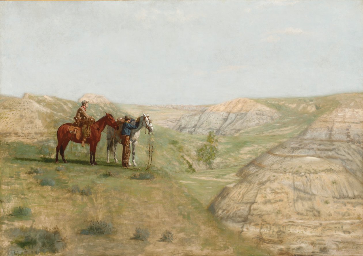رعاة البقر في الأراضي الوعرة ، 1888 بواسطة توماس كوبرثويت إيكينز