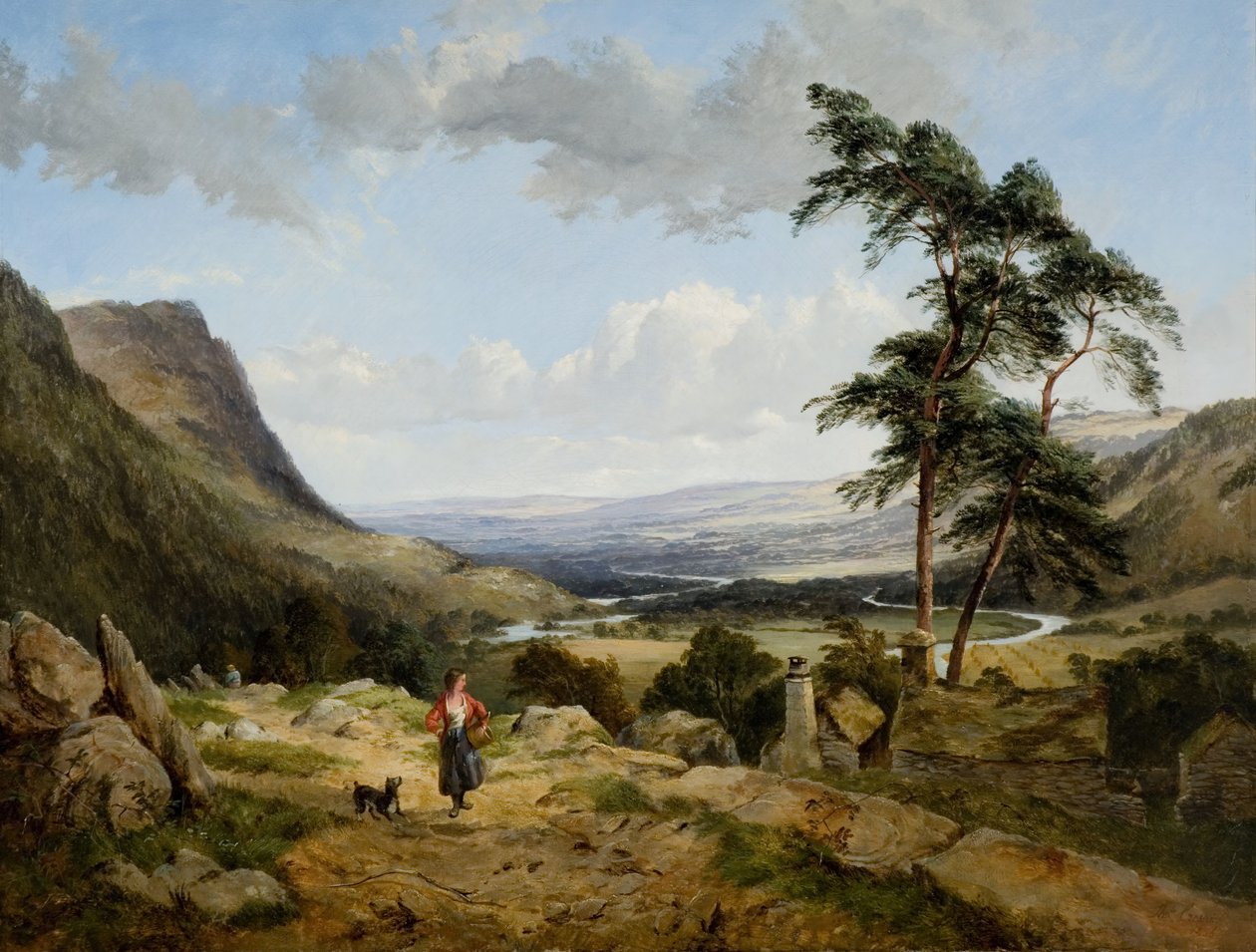 وادي لانجولين ، شمال ويلز ، 1856. بواسطة توماس كريسويك