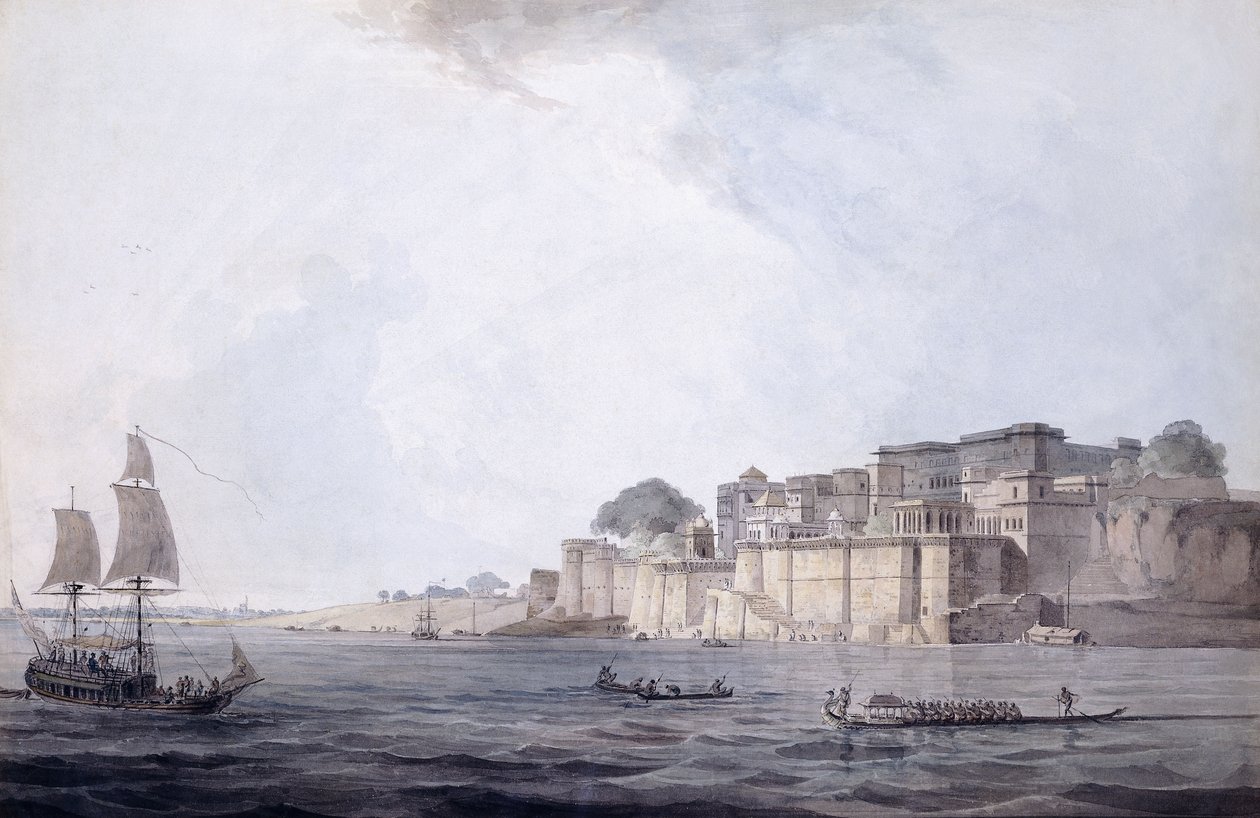 رامناجار ، بالقرب من بيناريس [فاراناسي] ، ولاية أوتار براديش ، ج. 1788-9 بواسطة توماس دانييل