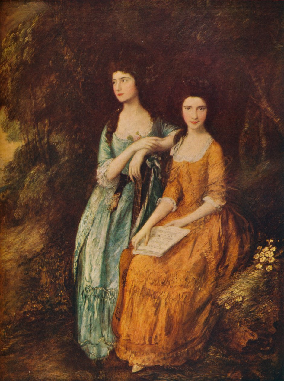 إليزابيث وماري لينلي ، c1772 بواسطة توماس غينزبورو