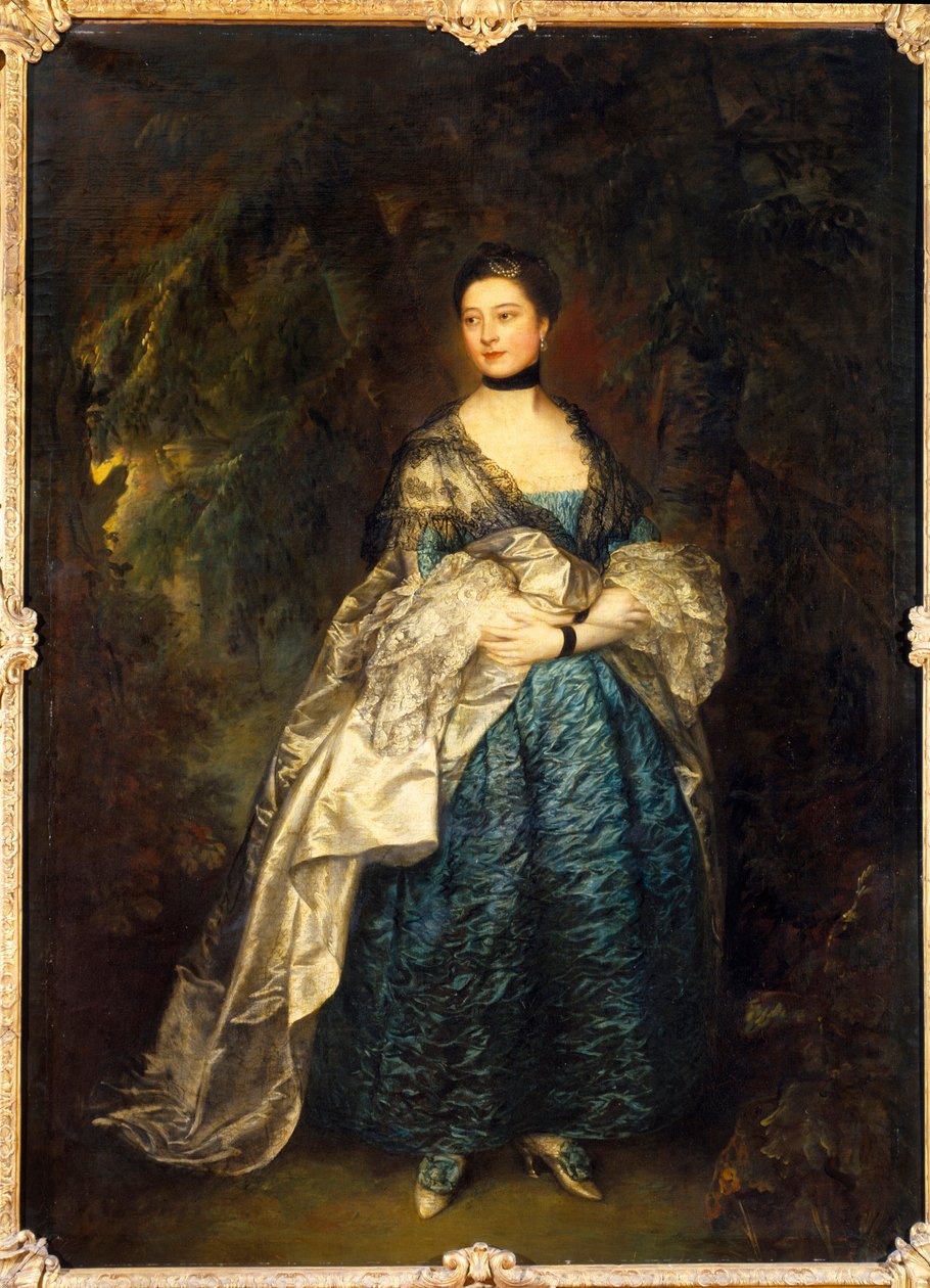 صورة على الأقدام لليدي جيرترود ألستون (1732-1807) لوحة لتوماس جينزبورو (1727-1788) من القرن الثامن عشر. 2،28x1،66 م بواسطة توماس غينزبورو