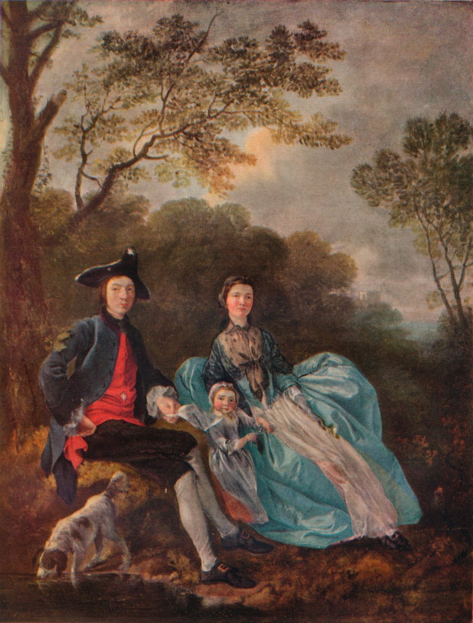 صورة للفنان مع زوجته وابنته ، c1748 بواسطة توماس غينزبورو