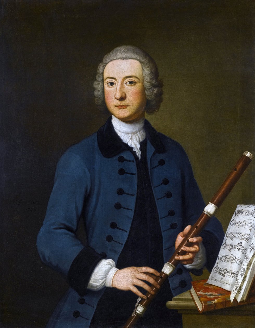 كان لويس كريستيان أوستن جرانوم (1722-1763) موسيقيًا من القرن الثامن عشر وعازفًا للبوق وعازفًا للفلوت توماس جيبسون بواسطة توماس جيبسون