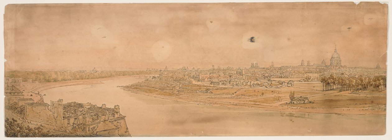 مجموعة مختارة من عشرين من أكثر المناظر الخلابة في باريس: منظر عام لباريس ، مأخوذ من Chaillot بواسطة توماس غيرتين