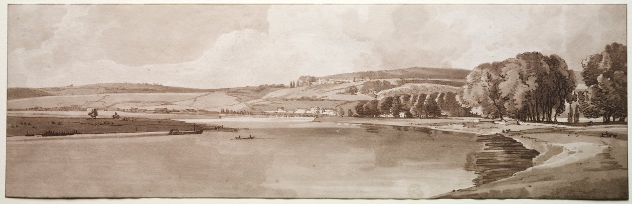 مجموعة مختارة من عشرين من أكثر المناظر الخلابة في باريس: منظر Belle Vue & Pont de Sêve بواسطة توماس غيرتين