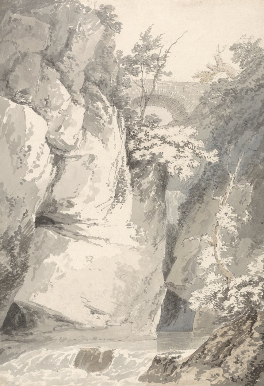 على ضفاف لاغو دي كومو ، c.1796 (يغسل على الجرافيت على الورق) بواسطة توماس غيرتين