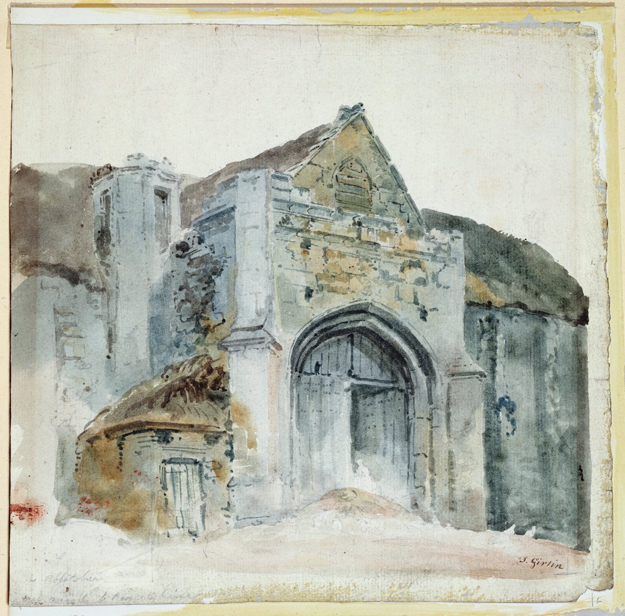 The Tithe Barn ، أبوتسبري (ألوان مائية على ورق) بواسطة توماس غيرتين