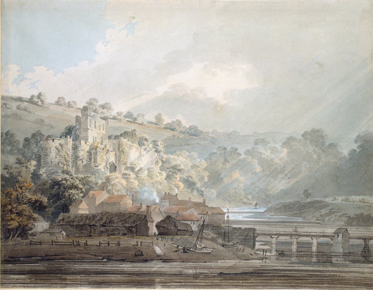 منظر تشيبستو ، مونماوثشاير ، حوالي 1791-1792 بواسطة توماس غيرتين